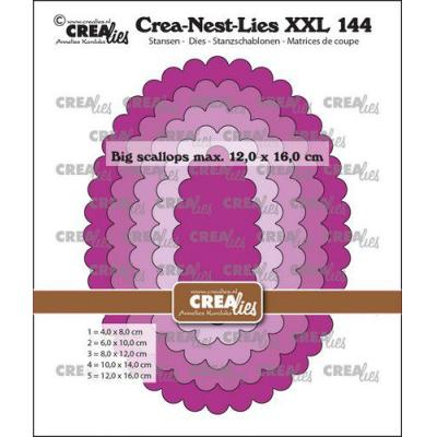Crealies Crea-Nest-Lies XXL CLNestXXL142  Stanzschablonen - Große gewellte Ovale