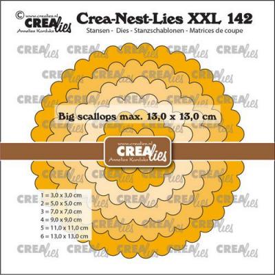 Crealies Crea-Nest-Lies XXL CLNestXXL142  Stanzschablonen - Große gewellte Kreise