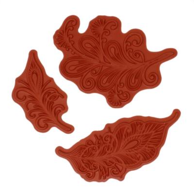 Heartfelt Creations Cling Rubber Stamp Set - Floral Feathers