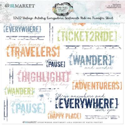 49 And Market Vintage Artistry Everywhere Sticker - Rub-Ons Sentiments
