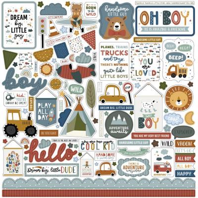 Echo Park Dream Big Little Boy Sticker - Element Sticker