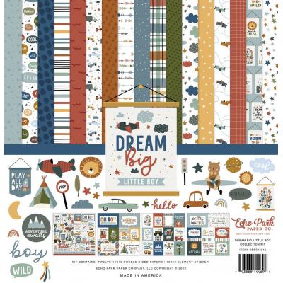 Echo Park Dream Big Little Boy Designpapiere - Collection Kit