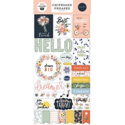 Carta Bella Here There And Everywhere Sticker - Chipboard Phrases