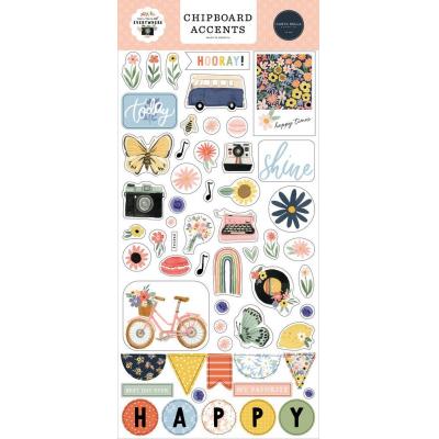 Carta Bella Here There And Everywhere Sticker - Chipboard Accents