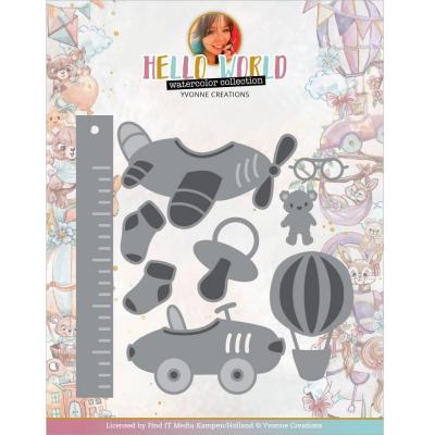 Find It Trading Yvonne Creations Hello World Dies - Baby Toys