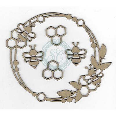 Scrapaholics Laser Cut Chipboards - Bee Frame