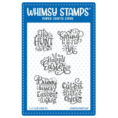 Whimsy Stamps Deb Davis Clear Stamps - Easter Sentiments