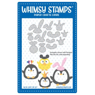 Whimsy Stamps Deb Davis and Denise Lynn Die - Penguin Pals Pretend