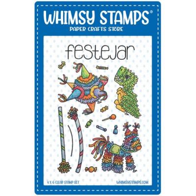 Whimsy Stamps Barbara Sproatmeyer Clear Stamps - Pinata Festejar