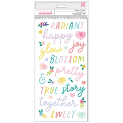 American Crafts Blooming Wild Sticker - Thickers Radiant