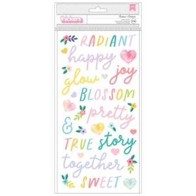 American Crafts Blooming Wild Sticker - Thickers Radiant