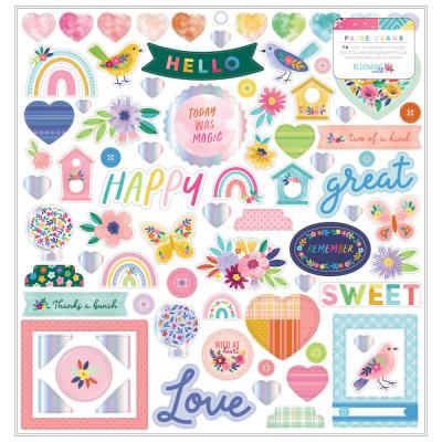 American Crafts Blooming Wild Sticker - Chipboard Stickers