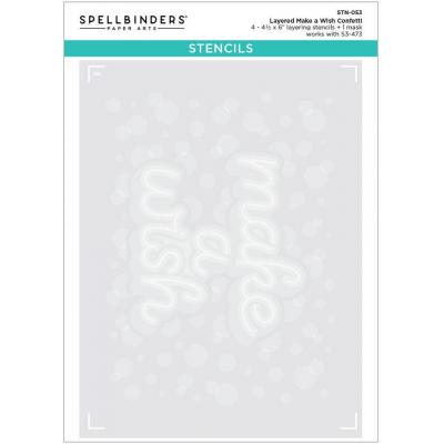 Spellbinders Layered Stencils - Make A Wish Confetti
