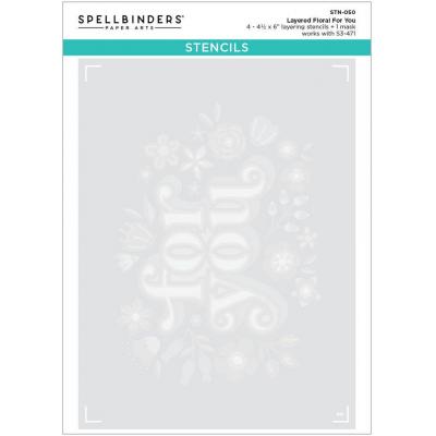 Spellbinders Layered Stencils - Floral For You
