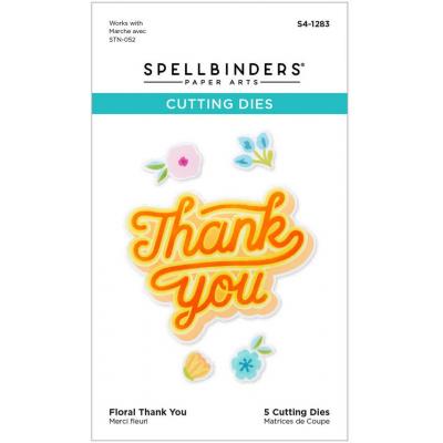 Spellbinders Etched Dies - Floral Thank You