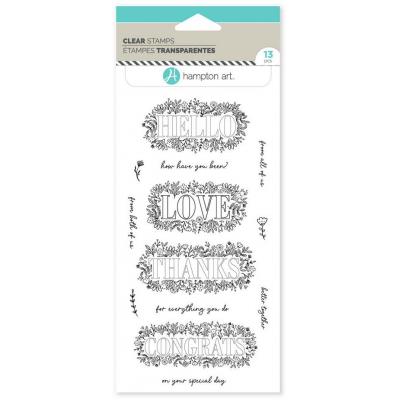 Hampton Art Clear Stamps -  Botanical Sentiments