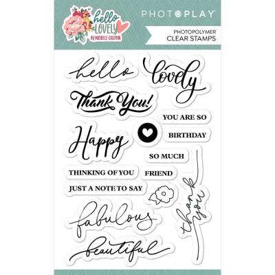 Photoplay Paper Hello Lovely Clear Stamps -  Hello Lovely