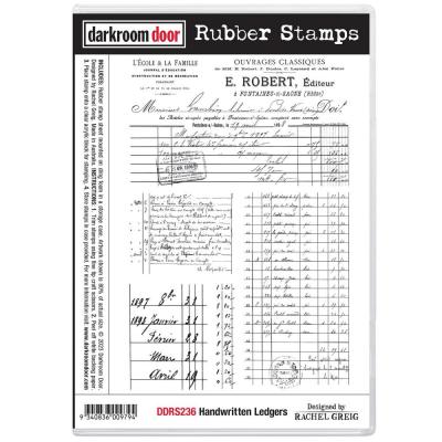 Darkroom Door Cling Stamps - Handwritten Ledgers