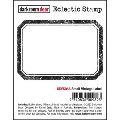 Darkroom Door Cling Stamp - Small Vintage Label