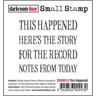Darkroom Door Cling Stamp - This Happened