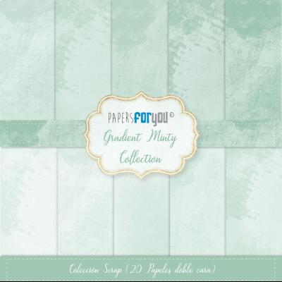 Papers For You  Gradient Minty Designpapiere - Mini Scrap Paper Pack