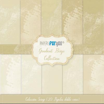 Papers For You Gradient Baby Beige Designpapiere - Midi Scrap Paper Pack