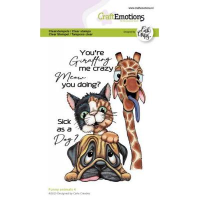 CraftEmotions Carla Creaties Clear Stamps - Funny Animals 4