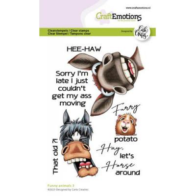 CraftEmotions Carla Creaties Clear Stamps - Funny Animals 3