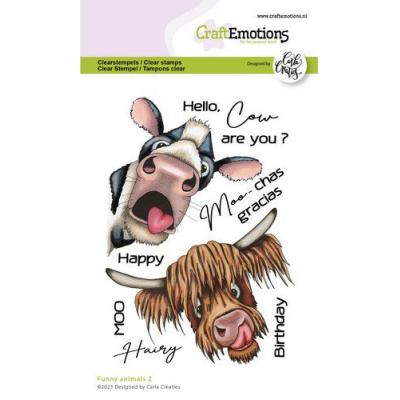 CraftEmotions Carla Creaties Clear Stamps - Funny Animals 2