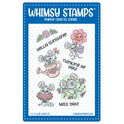 Whimsy Stamps Krista Heij-Barber Clear Stamps - Spring Gardening Mice