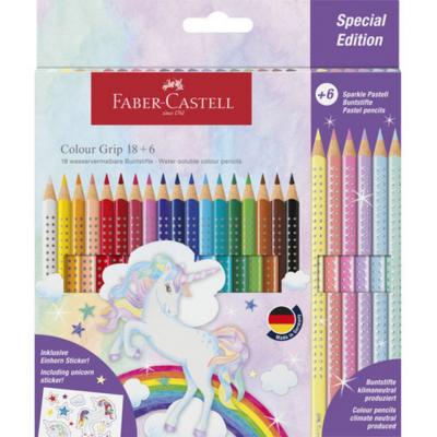 Faber Castell - Colour Grip Water-soluble & Sparkle Pastel Pencils