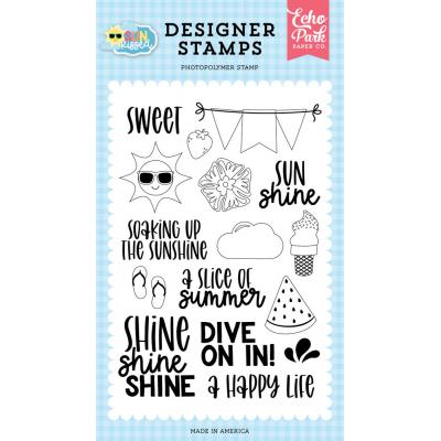 Echo Park Sun Kissed Clear Stamps - Dive On In