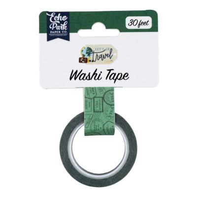 Echo Park Let's Go Travel Washi Tape - Destination Stamps
