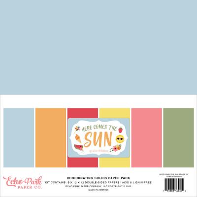 Echo Park Here Comes The Sun Cardstock - Solids Kit