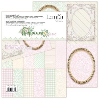 LemonCraft Happiness Designpapiere - Basic Paper Pad