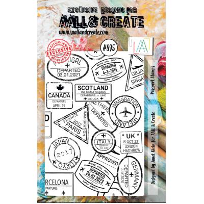 AALL & Create Clear Stamp Nr. 895 - Passport Stamps