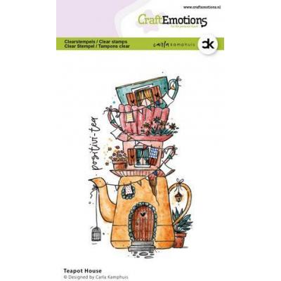 CraftEmotions Carla Kamphuis Clear Stamps - Teapot House
