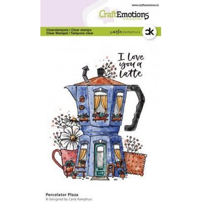 CraftEmotions Carla Kamphuis Clear Stamps - Percolator Plaza