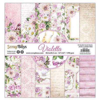 ScrapBoys Violetta Designpapiere - Paper Pad