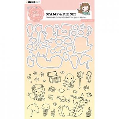 StudioLight Sweet Stories Nr.57 Stamps und Dies - Under The Sea