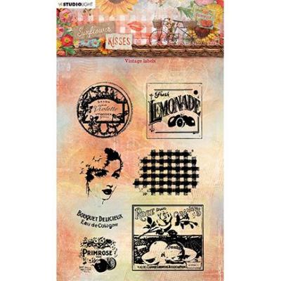 StudioLight Sunflower Kisses Nr. 440 Clear Stamps - Vintage Labels