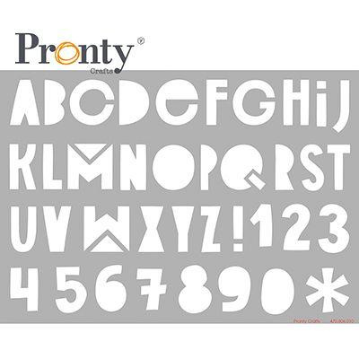 Pronty Stencil - Zeichen Alphabet