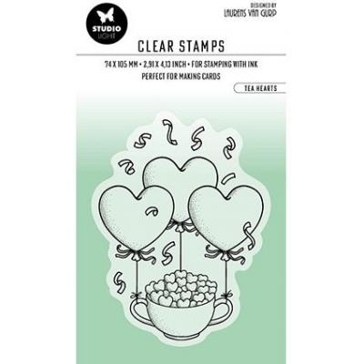 StudioLight Creative By Laurens Nr.352 Clear Stamp - Tea Hearts