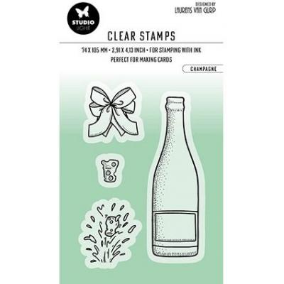 StudioLight By Laurens Nr.350 Clear Stamps - Party Champagne