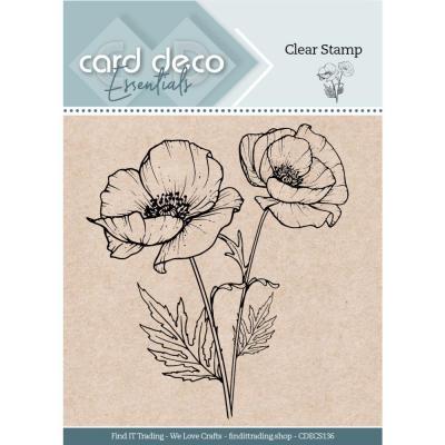 Find It Trading Amy Design Roses Are Red Clear Stamp - Poppy