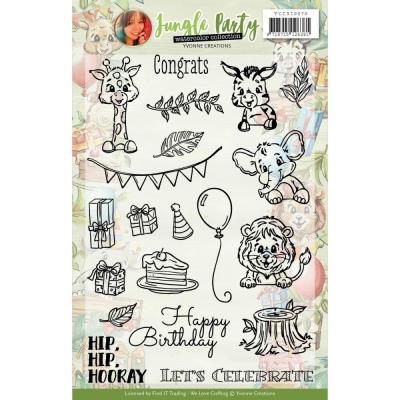Find It Trading Yvonne Creations Jungle Party Clear Stamps - Jungle Party