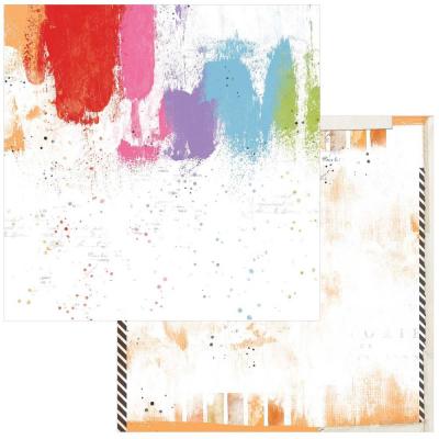 49 And Market Spectrum Gardenia Designpapier - Painted Foundations Brushstrokes