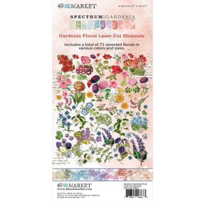 49 and Market Spectrum Gardenia Die Cuts - Laser Cut Outs Floral
