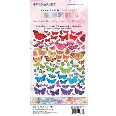 49 and Market Spectrum Gardenia Die Cuts - Laser Cut Outs Butterfly