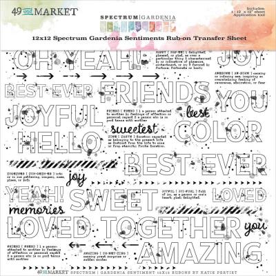 49 and Market Spectrum Gardenia Sticker - Sentiments Rub-Ons